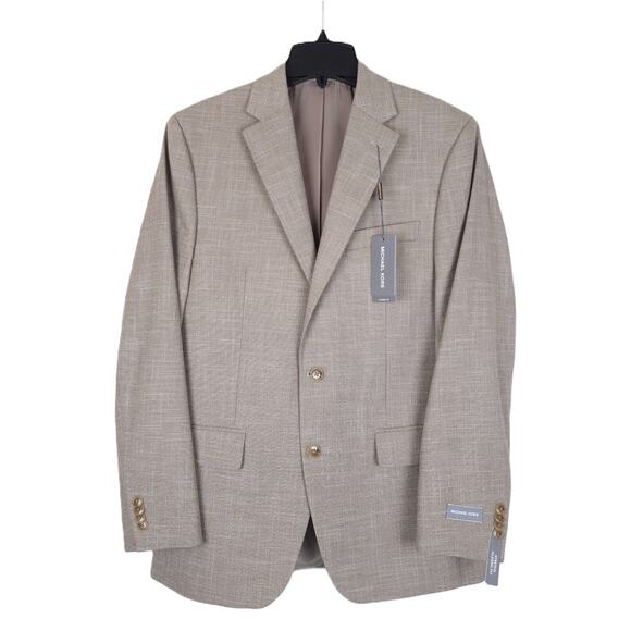 Michael Kors Men's Classic-Fit Stretch Textured Sport Coat Tan 42L NWT - Picture 1 of 7